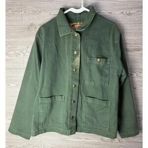 Big Bud Press Work Jacket Denim Green M Distressed